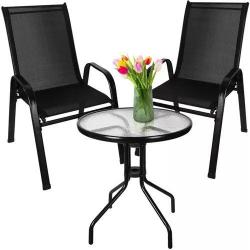 Ensemble  table + 2 chaises jardin 55 x 70 x 92 cm