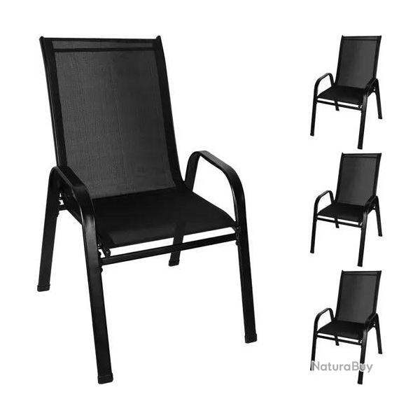 Ensemble chaises de jardin - 4 pcs 55 x 70 x 92 cm
