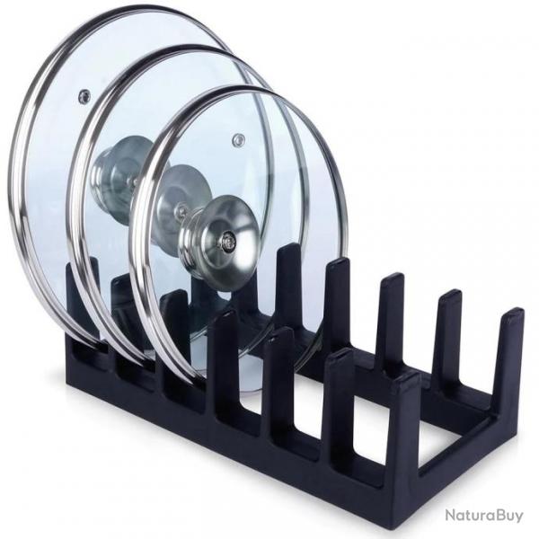 Egouttoir vaisselle Support pour couvercles et assiettes noir 28x15x9 cm