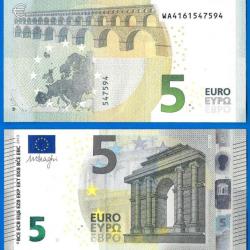 Allemagne 5 Euro 2013 Neuf Prefixe Wa Serie W002 C3 Signature Draghi Billet