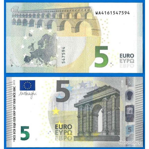 Allemagne 5 Euro 2013 Neuf Prefixe Wa Serie W002 C3 Signature Draghi Billet
