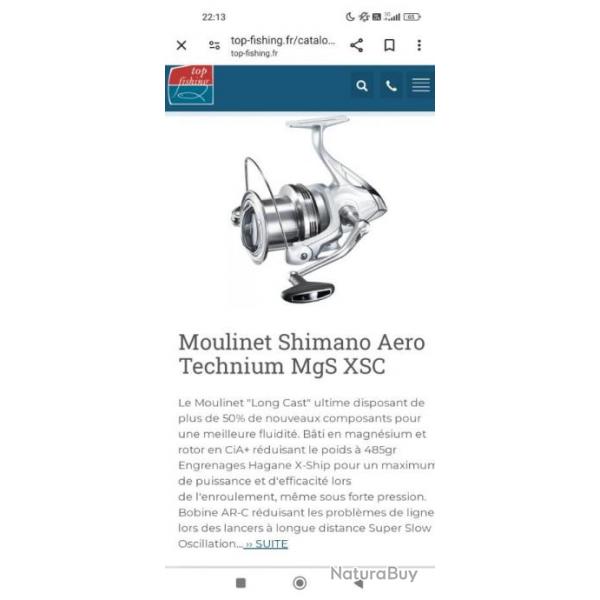 Shimano Aero technium MGS XSC