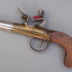 Beau petit pistolet de marine à silex vers 1780