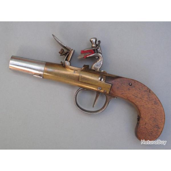 Beau petit pistolet de marine  silex vers 1780