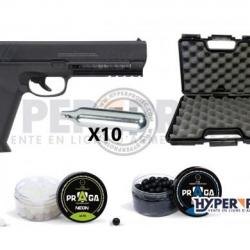 Pack Vesta PDW50 12 joules - pistolet à balle caoutchouc