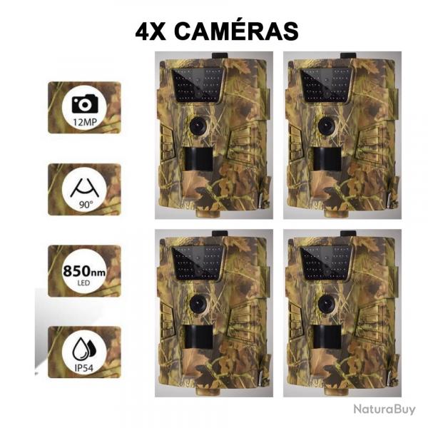 4X CAMRAS DE CHASSE NOCTURNE - DTECTEUR DE MOUVEMENT - PHOTOS/VIDOS - LIVRAISON GRATUITE