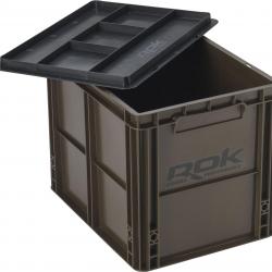 Caisse Marron-Vert 40x30x32cm + Couvercle Rok