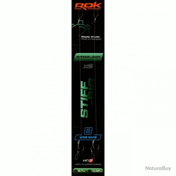 Lot De 2X Montages Stiff-Rig Wide Gape Rok T2