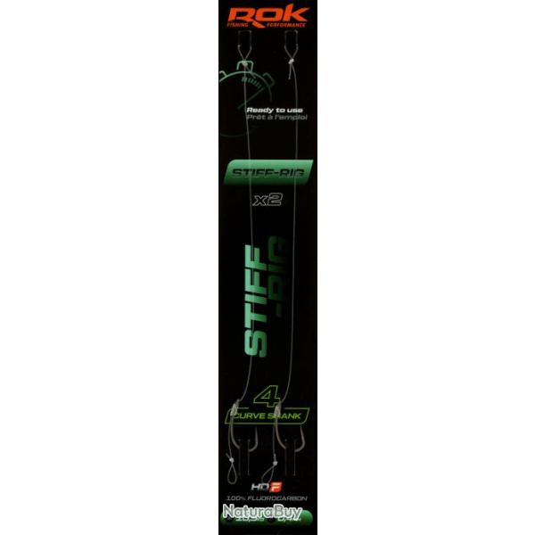 Lot De 2X Montages Stiff-Rig Curve Shank Rok T4