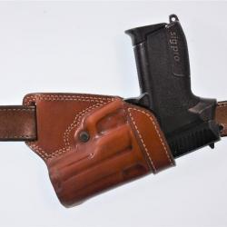 Etui/Holster SIG PRO 2022  Falco en cuir (droitier) modèle SOB (Small of the Back)
