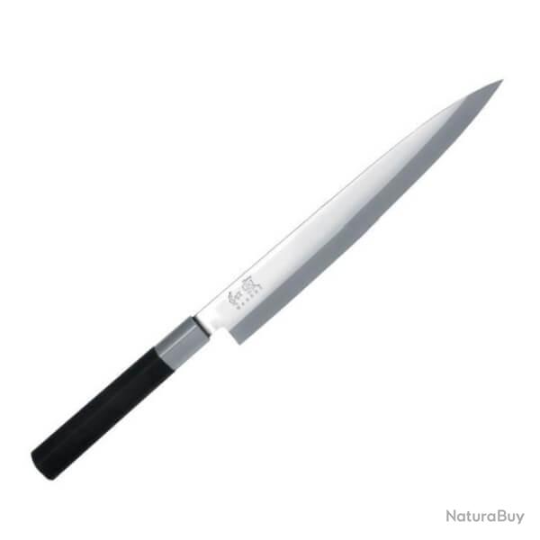 6721.Y Couteau Yanagiba Kai Wasabi black inox