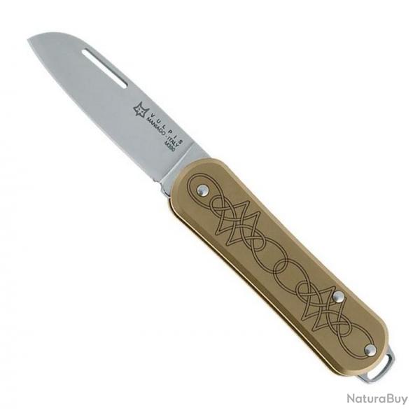 Couteau Vulpis "VP108", Manche laiton grav [Fox Production]