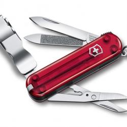 COUTEAU VICTORINOX NAIL CLIP 580 RED TRANSLUCIDE