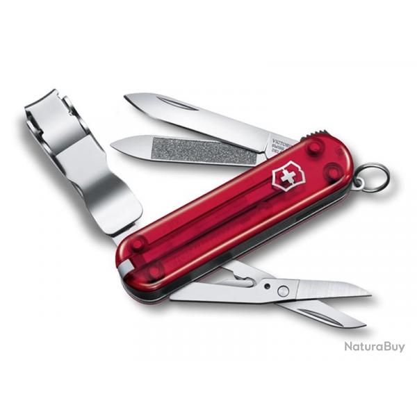 COUTEAU VICTORINOX NAIL CLIP 580 RED TRANSLUCIDE