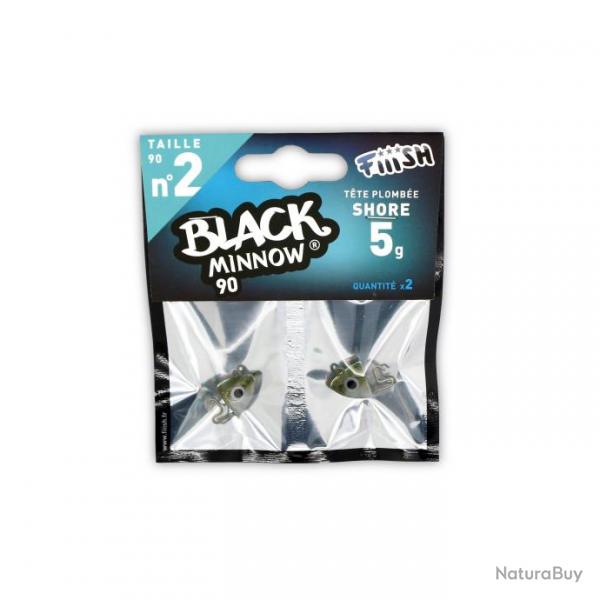 TETE PLOMBEE FISH BLACK MINNOW N2 90 5 GR