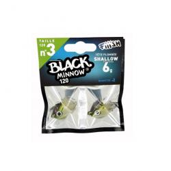 TETE PLOMBEE FISH BLACK MINNOW N°3 120 6 GR