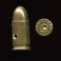 7.65 x 15 SR PRESSIN -  Tr&egrave;s rare cartouche du pistolet espagnol Pressin &agrave; 2 coups (voir photos)