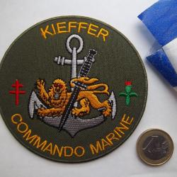écusson militaire collection kieffer commando marine 9 cm