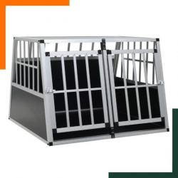 Cage pour chiens - Double porte - XL - Idéal pour coffres de voitures - LIVRAISON GRATUITE ET RAPIDE