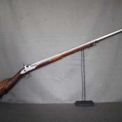 Fusil de chasse mono-canon à percussion crosse hure de sanglier - Milieu 19ème siècle (2)