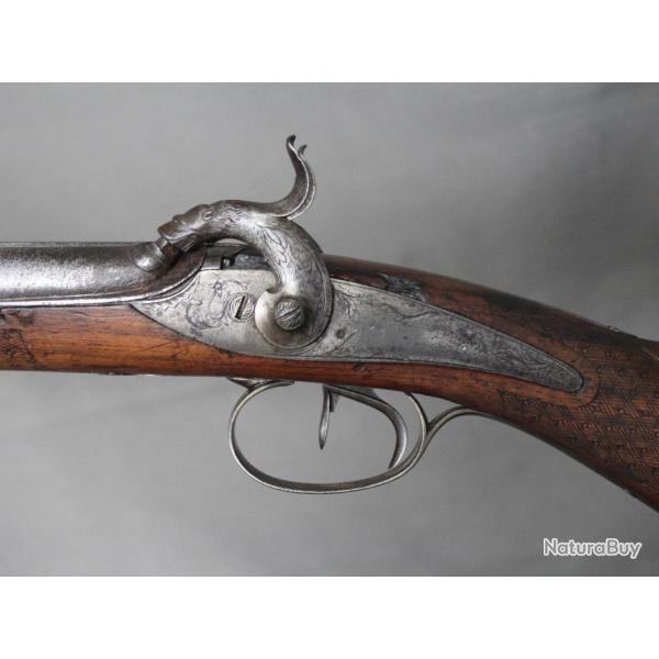 Fusil de chasse canons juxtaposs  percussion - France, Vers 1840-1850