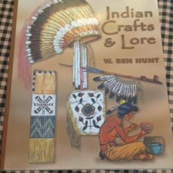 Livre indian crafts & lore w. Ben hunt vendu par crazy crow trading post amérindien indien des plain