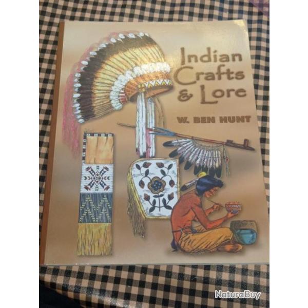 Livre indian crafts & lore w. Ben hunt vendu par crazy crow trading post amrindien indien des plain