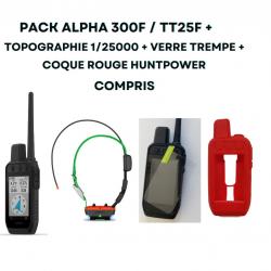 Pack Alpha 300F avec 1 collier TT25F + topographie 1/25000 + verre trempé + coque