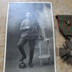croix guerre datée 1917 1 citation ww1 première guerre 1914 1918 la plus recherchée+photo  14 18