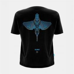Tee Shirt Kumu Take Flight Kingfisher - Noir