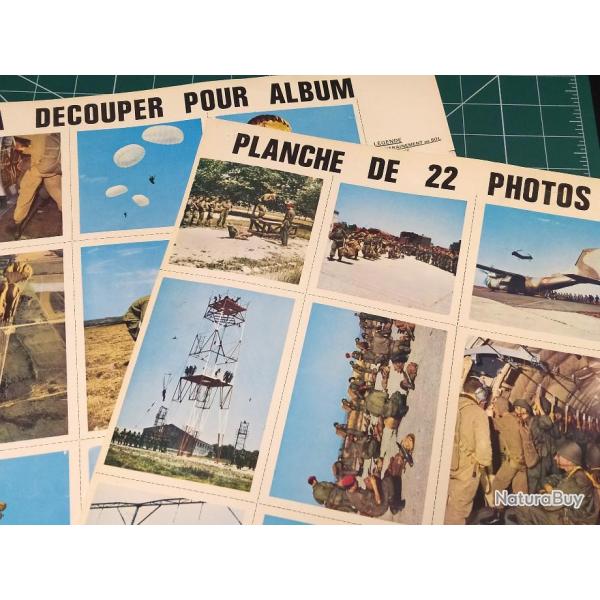 PARACHUTISTES, PHOTOS PLANCHES A DECOUPER VENDUES DANS LES FOYERS MILITAIRES