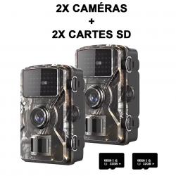 2 CAMÉRAS DE CHASSE 38 LEDS - ÉCRAN TFT INTERNE - NORME IP66 - SD 32Go OFFERTE - LIVRAISON GRATUITE