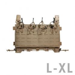 TT carrier mag panel lc M4 - panneau frontale molle- Lasercut avec 4 Porte-chargeurs - Coyote