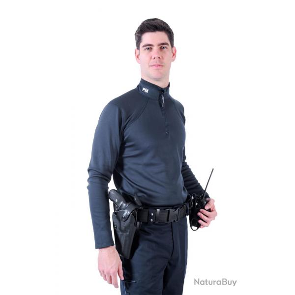 Sous Pull thermoregulateur marine col zip brod pm - M