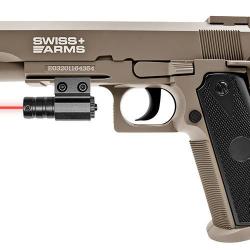 Pistolet co2 Swiss Arms P1911 Match cal. 4.5 mm + laser