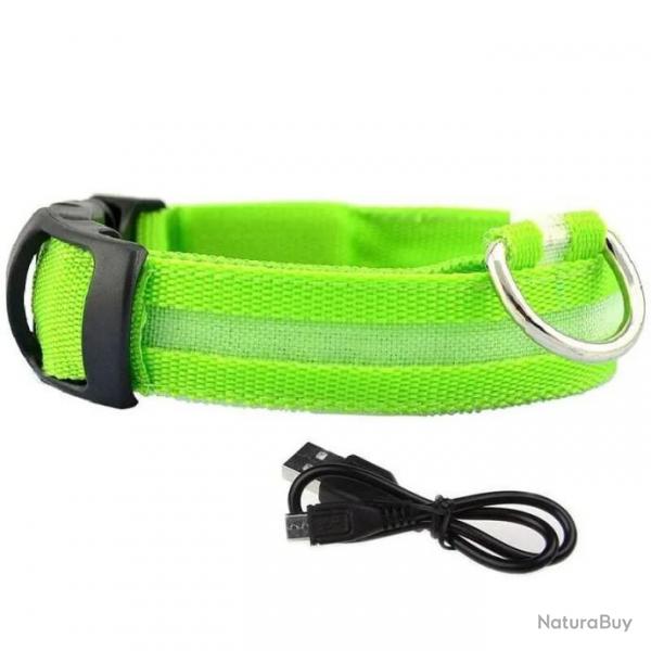 Promotion !!!  Collier lumineux  rechargeable pour chien ( taille 34 - 41 cm )