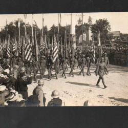 défilé de la victoire 14 juillet 1919 23 les drapeaux américains carte photo les fêtes de la victoir