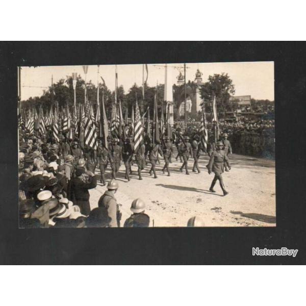 dfil de la victoire 14 juillet 1919 23 les drapeaux amricains carte photo les ftes de la victoir