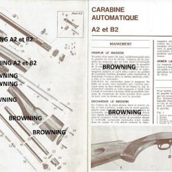 notice BROWNING A2 et BROWNING B2 (envoi par mail) 22lr semi-auto - VENDU PAR JEPERCUTE (m1914)