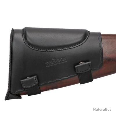 Housse De Crosse Avec Repose-joue Et Porte-munitions Tourbon – Pour Fusils .308, .223, Etc. – Néoprène Et Cuir – Droitière