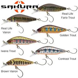 Leurre Sakura Phoxy Minnow MR 50S 50mm 4.9g Real Life Fario Trout