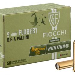 Cartouche Fiocchi 9mm Flobert - Plombs de 9 - Boite de 50