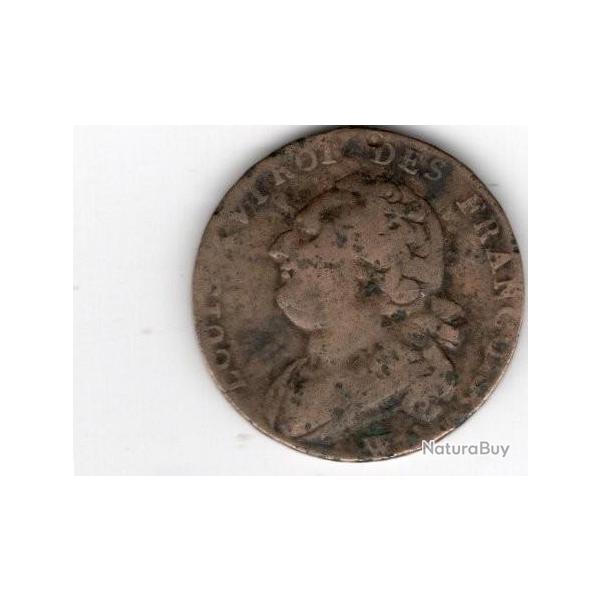 monnaie - 12 deniers  vers 1795  W - Lille -   Louis XVI  - T B