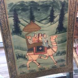 Chaise bois peint à la main Inde
