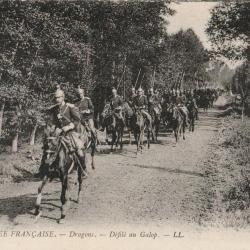 3 cartes postales anciennes - L'armée française n°26 couleur et n/b et 27 - Dragons