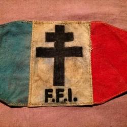 Brassard des F.F.I. Français de la seconde guerre mondiale en T.B.E.
