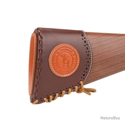 Busc De Chasse TOURBON En Cuir + 2 Coussins De Protection – Pour Crosse De Carabine