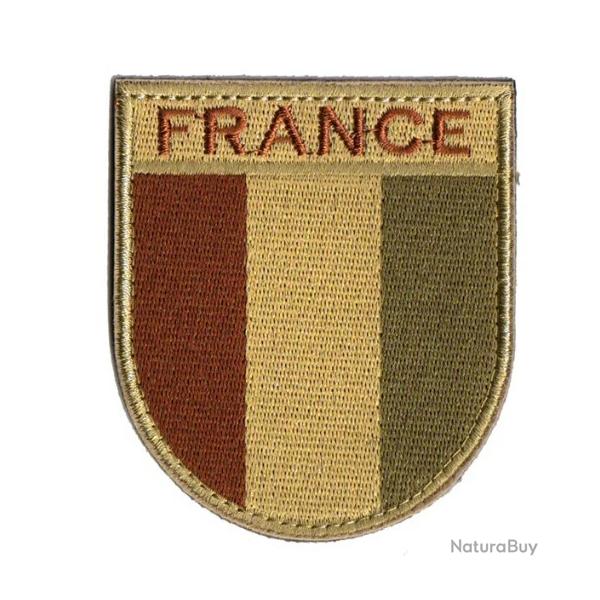 Ecusson/patch - France - Beige/TAN - velcro - Livraison gratuite