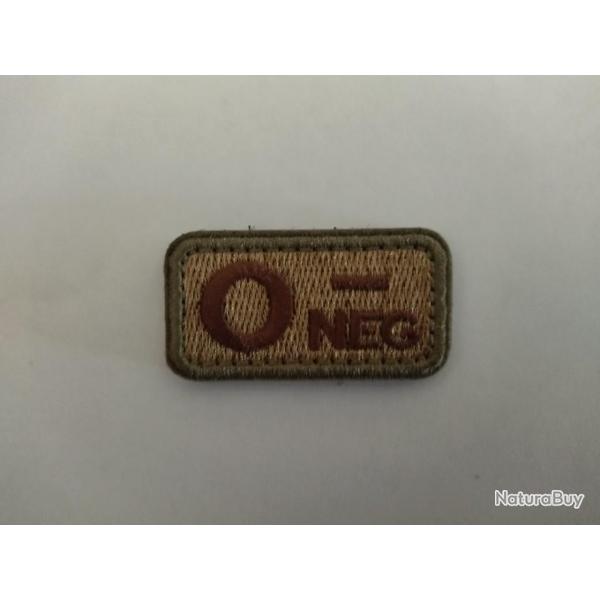 Patch O- Groupe sanguin O- velcro