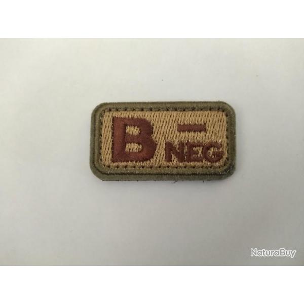 Patch B- Groupe sanguin B- velcro